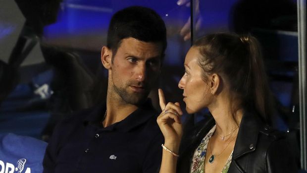 Novak Djokovic dan istrinya, Jelena, di ajang Adria Tour di Beograd, Serbia. 