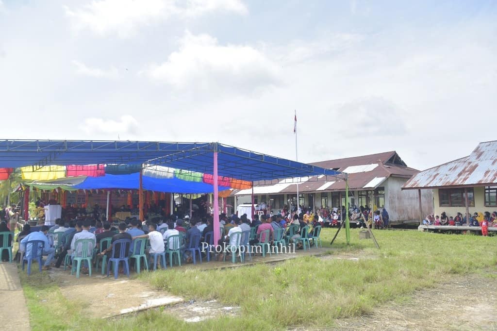 Wabup H.Syamsuddin Uti Resmikan Penegerian SDS 047 Melati Dusun Melati 4 Desa Bantayan Kecamatan Mandah