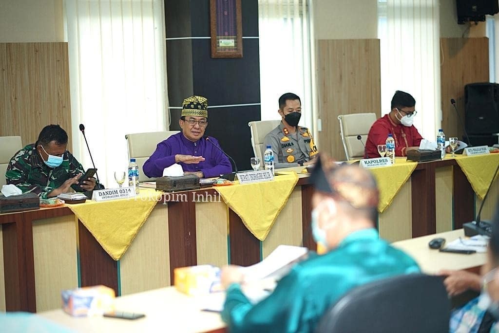 Kesiapan Hadapi Bulan Suci Ramadhan 1442 H/2021 M, Bupati Pimpin Rakor Pejabat Pemerintah Daerah Kabupaten Inhil