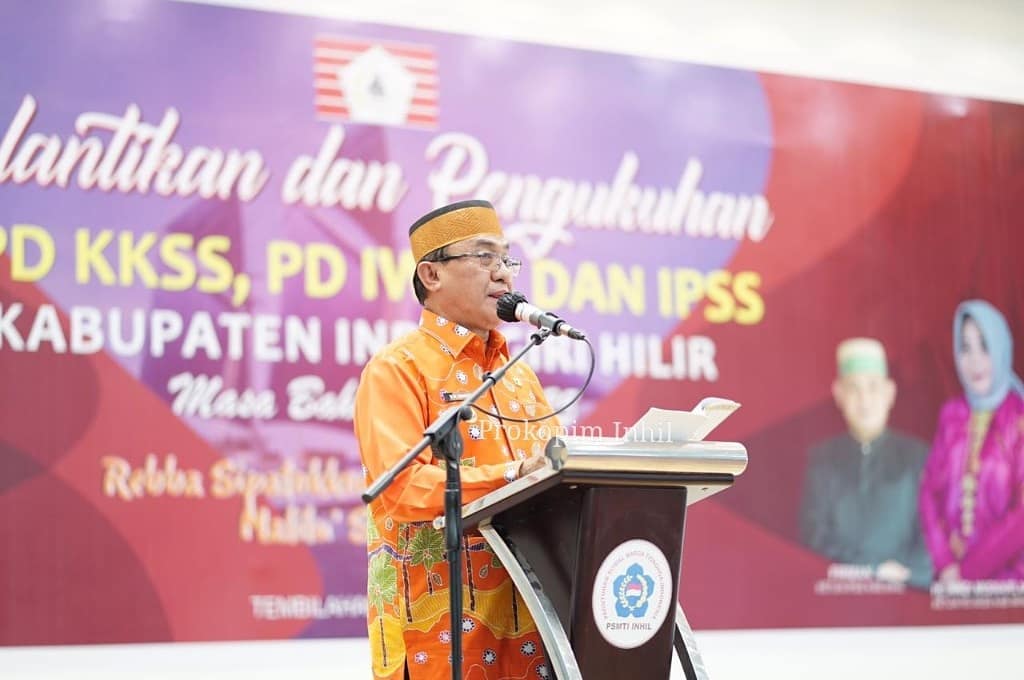 Bupati HM.Wardan dan Wakil Bupati H.Syamsuddin Uti Hadiri Pengukuhan BPD KKSS Inhil Periode 2020-2025