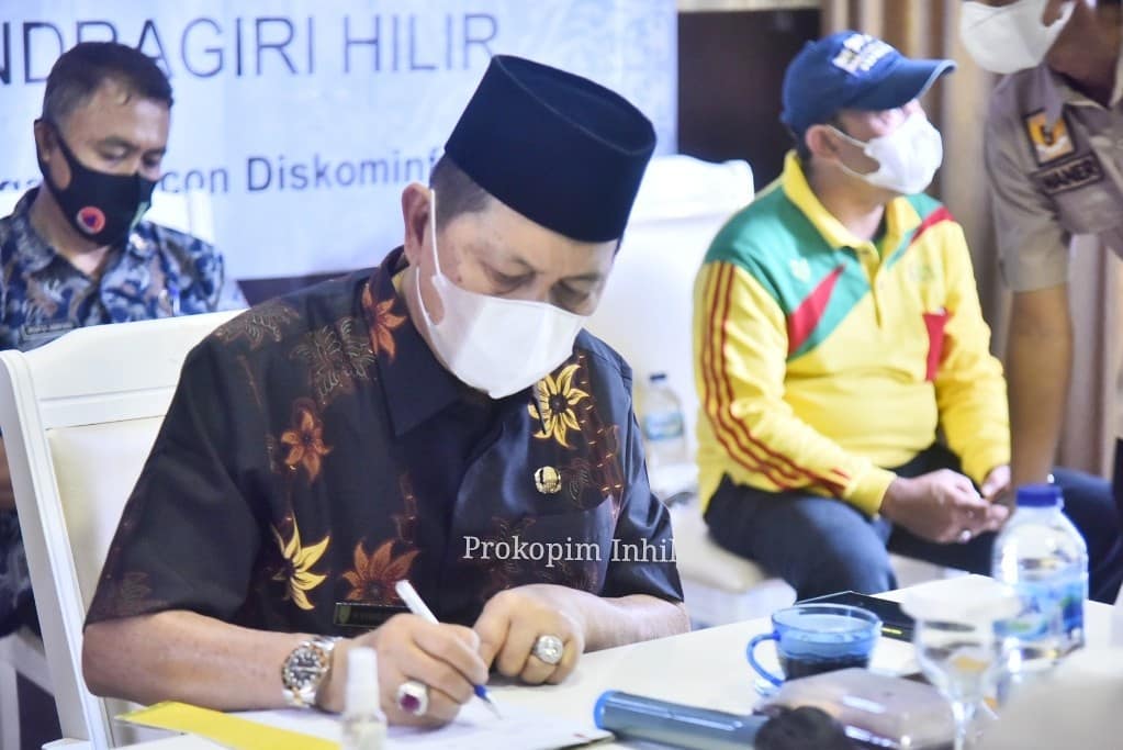 Antisipasi Teror Bom di Riau, Wabup H.Syamsuddin Uti Video Confrence dengan Gubri