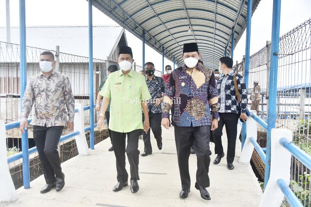 Dorong Konektivitas Jalan Penghubung, Wabup H.Syamsuddin Uti Sambut Kedatangan Wabup Tanjung Jabung Barat Provinsi Jambi