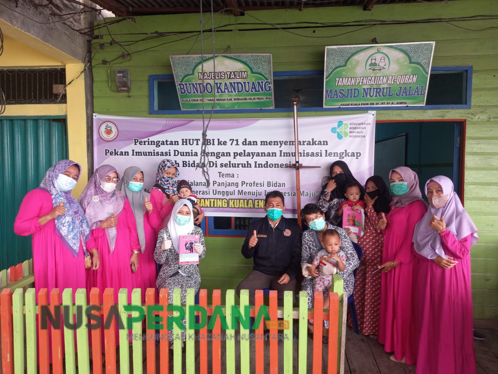 Pekan Imunisasi Dunia, UPT Puskesmas Kuala Enok Bersama IBI Gelar Pekan Imunisasi Rutin Lengkap