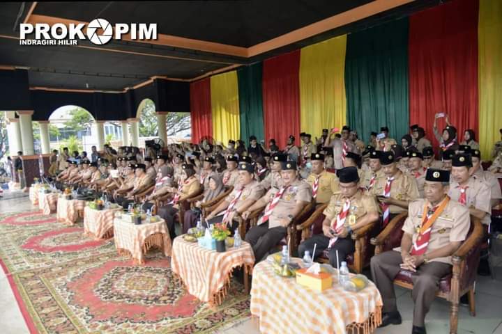Bupati HM Wardan Pimpin Upacara HUT ke-61 Pramuka Tingkat Kabupaten Indragiri Hilir