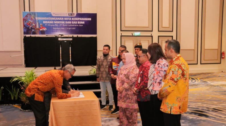 Kadisdik Bengkalis Hadiri MoU PT Elnusa TBK dan PT BLJ di Pekanbaru