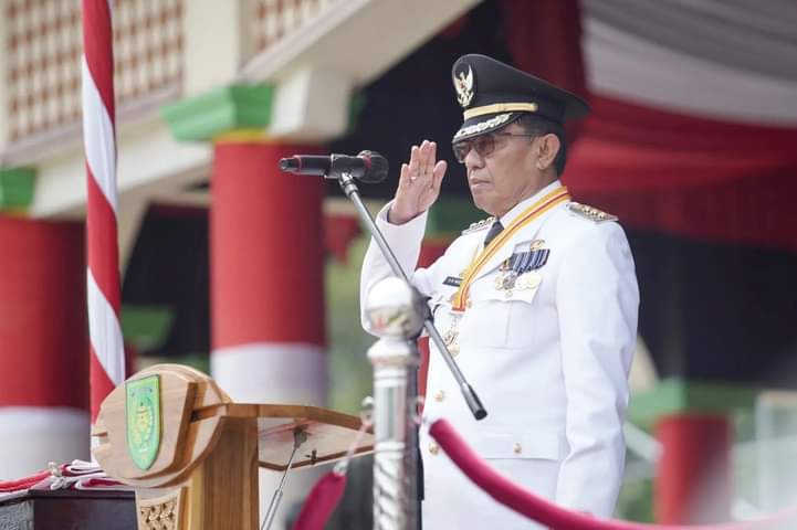 Bupati HM Wardan Bertindak Irup Pada Upacara HUT Kemerdekaan RI ke 78