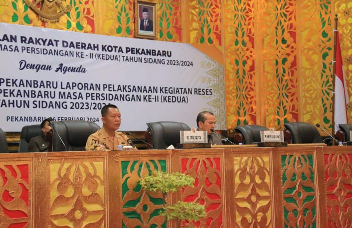 Ketua DPRD Pekanbaru Muhammad Sabarudi Pimpin Paripurna Reses Tahun Sidang 2023/2024