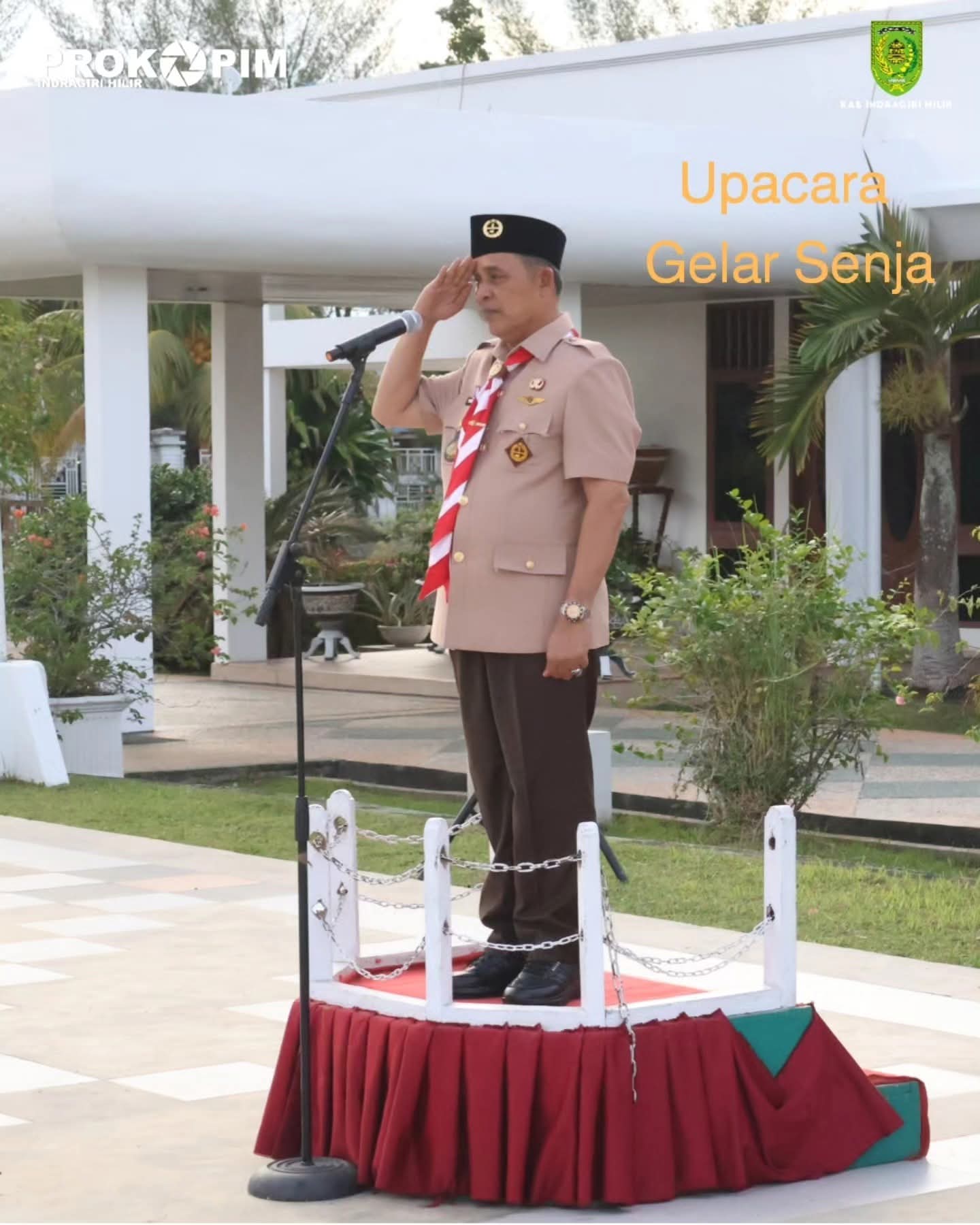 Bupati Inhil, Herman Pimpin Upacara Gelar Senja